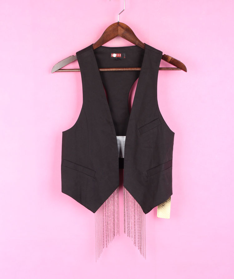 82YH561 New Stock Women's wear Spring and autumn season leisure time Cardigan Sleeveless Black vest vest jacketin the Women's clothing/Boutique , Maga category - from Buy2taobao.com to provide professional Taobao agent buy service