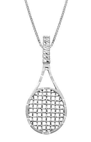 Sterling Silver Tennis Racket Necklace Pendant with 18 " Boxin the Accessories/Fashion Jewelry, Other Jewelry category - from Buy2taobao.com to provide professional Taobao agent buy service