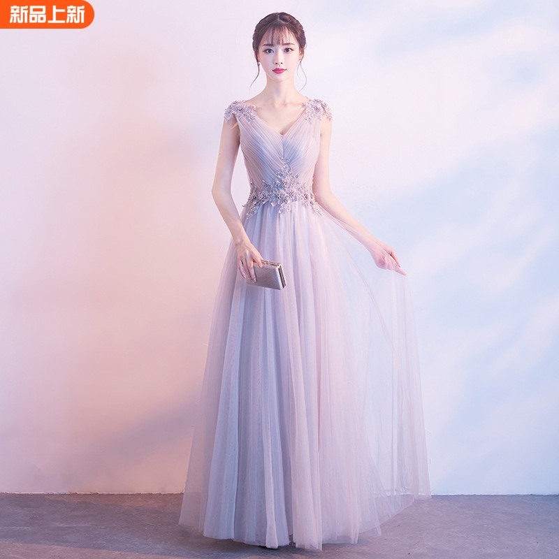 连衣裙2019新款夏社会六一主持人礼服女款老师法式婚宴法国收腰|msdalam kategori Butik wanita / wanita, perkahwinan/Cheongsam/pakaian, pakaian/malam - dari Buy2taobao.com untuk memberikan perkhidmatan ejen Taobao profesional membeli