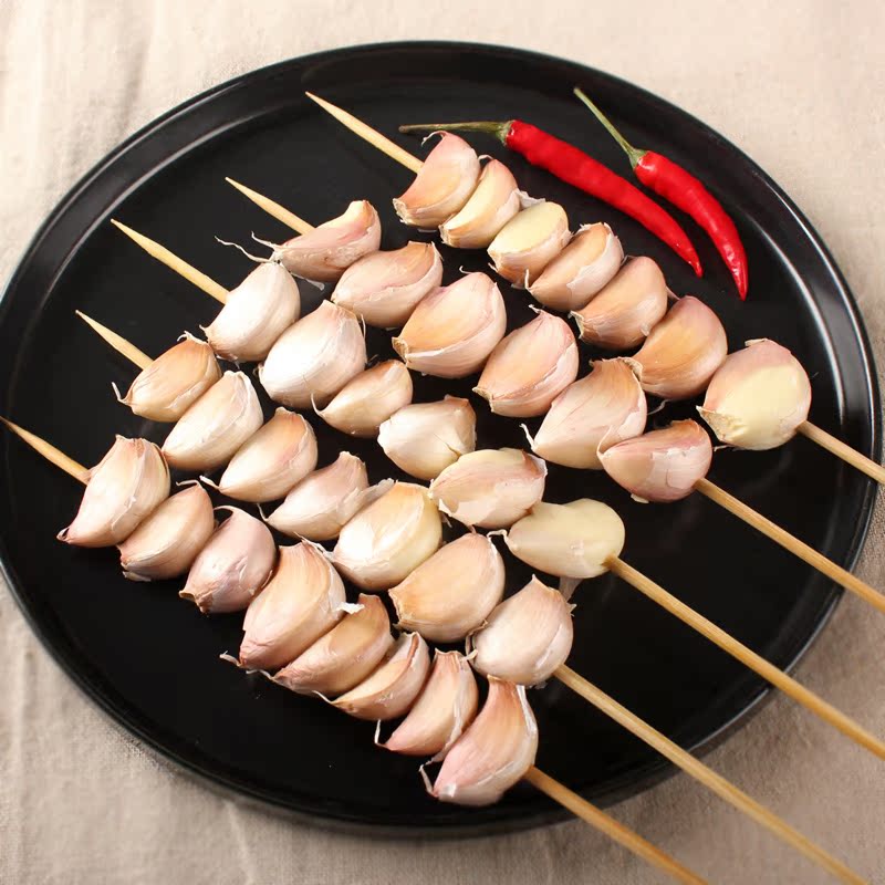 Garlic 5 string Beijing barbecue Kebab Material Science fresh barbecue Ingredients Grilled semi-finished products Grilled foodin the Aquatic meat/Fresh fruits and vegetables/Cooked , Fresh vegetables/Vegetable products , Fresh vegetables , Other category - from Buy2taobao.com to provide professional Taobao agent buy service