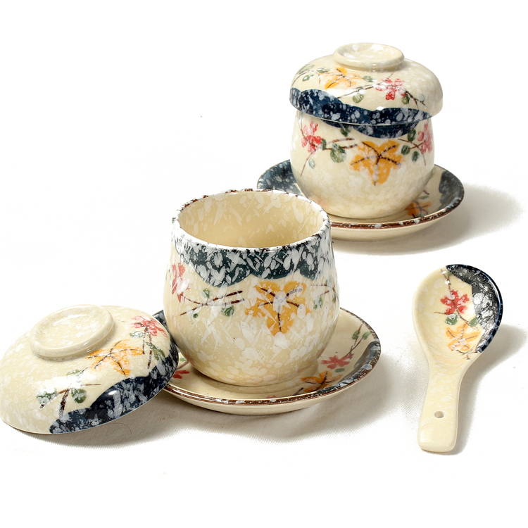 Japan and South Korea Ceramic tableware Three-piece Suite Japanese With cover Egg Dessert Tonic Stew teacup Teacupin the Tableware , Tableware , Bottle/Tank category - from Buy2taobao.com to provide professional Taobao agent buy service