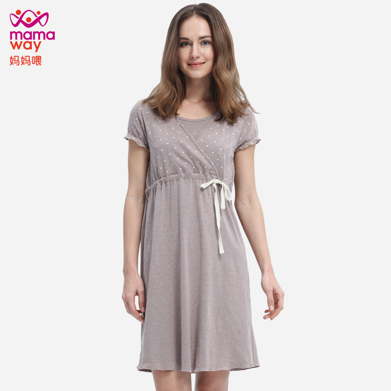 妈妈喂孕妇睡裙可哺乳连衣裙短袖孕妇绑带睡衣夏季月子服产后薄款在类目 孕妇装/孕产妇用品/营养, 家居服/哺乳装/秋衣裤, 家居裙中 - 来自Buy2taobao.com提供专业的淘宝代购服务