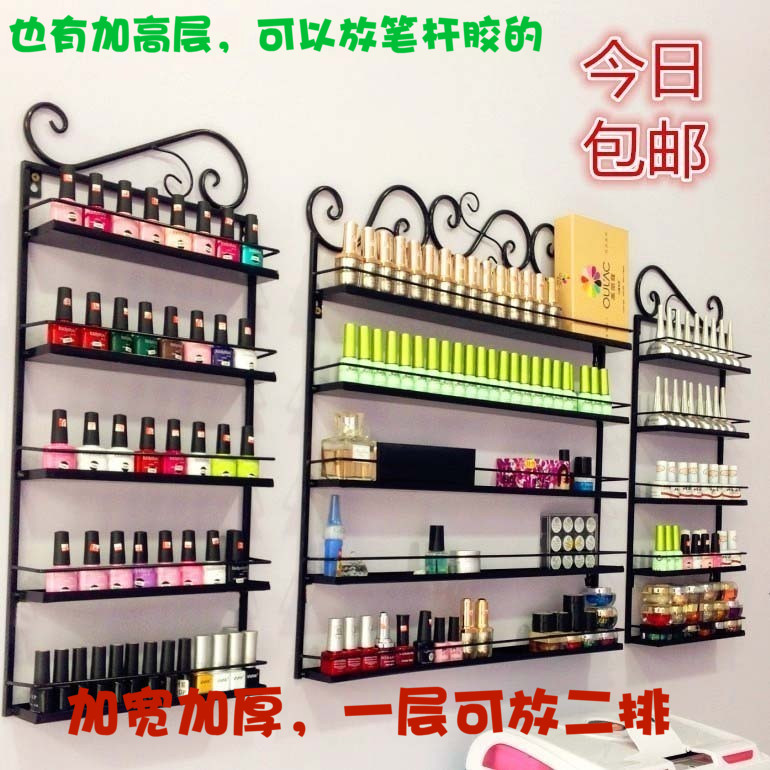 美甲架壁挂指甲油架子铁艺 甲油胶置物展示柜化妆品口红收纳货架|ruв категории коммерческий/офисная мебель, полки/витрина, косметика шельфа - от Buy2taobao.com для оказания профессиональной услуги покупки агента Taobao