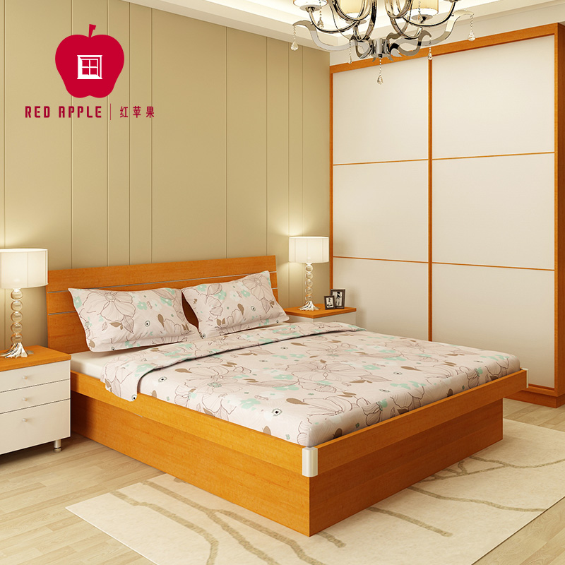 红苹果家具 R8302-23卧室组合双人床 卧房套餐板式床+床头柜*2|msdalam kategori perabot kediaman, perabot, Perabot bilik tidur, katil kelamin + kabinet di sebelah katil - dari Buy2taobao.com untuk memberikan perkhidmatan ejen Taobao profesional membeli