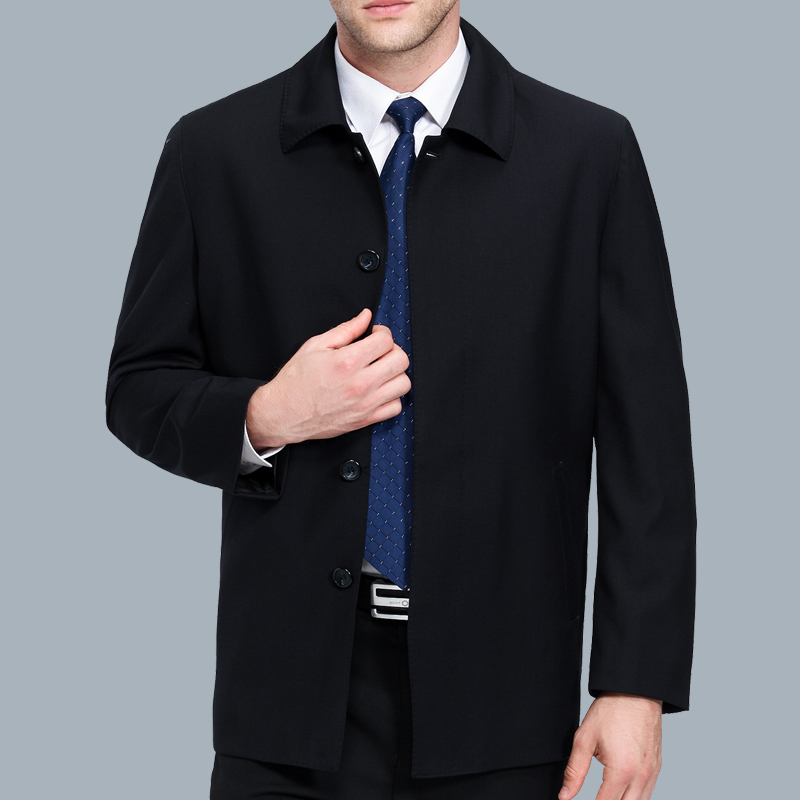 2019 new pattern Spring Middle and old age Jacket spring and autumn Lapel Easy Dad installed coat leisure time XLin the Men's clothing, Jacket category - from Buy2taobao.com to provide professional Taobao agent buy service