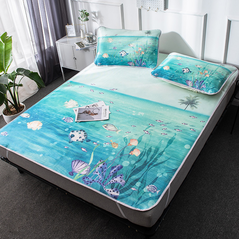 Borneol summer summer sleeping mat 1.5/1.8m Three-piece Suite fold thickening non-slip 0.9 rice 1.2 Student dormitoryin the Bedclothes , Mat/Mats/Rattan seats/Straw mat/Leather seats category - from Buy2taobao.com to provide professional Taobao agent buy service