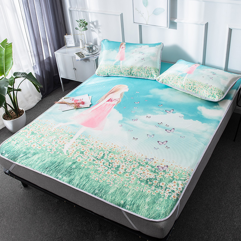 summer Borneol summer sleeping mat 1.5/1.8m Bed three Set of parts thickening Foldable non-slip 0.9 rice 1.2 Student dormitoryin the Bedclothes , Mat/Mats/Rattan seats/Straw mat/Leather seats category - from Buy2taobao.com to provide professional Taobao agent buy service