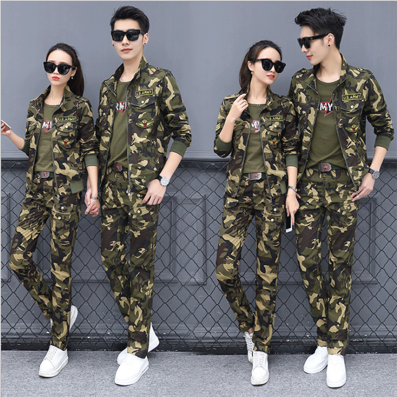 2019迷彩服套装女韩版外套男作训服纯棉大码宽松学生军训服三件套|msdalam kategori luar/Mountaineer/Camping/Aksesori perjalanan, pakaian peminat Tentera/bekalan peminat tentera, penyamaran/pakaian peminat Tentera/seragam latihan, Untuk kot latihan/menetapkan/Field Kit - dari Buy2taobao.com untuk memberikan perkhidmatan ejen Taobao profesional membeli