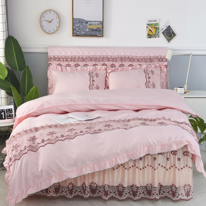Quilt cover singleton Spring and summer Brushed Solid princess Lace Single student 1.5m Double quilt 1.8 ricein the Bedclothes , Quilt category - from Buy2taobao.com to provide professional Taobao agent buy service