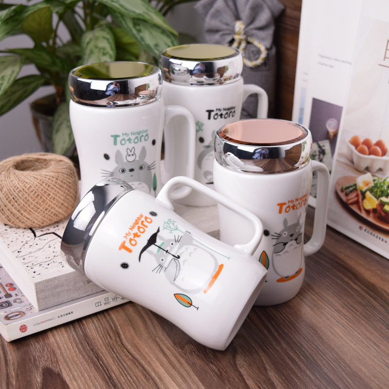 创意可爱大肚龙猫陶瓷杯学生卡通镜面盖马克杯喝水杯工艺品店热卖|ruв категории посуда, кубок/кубок/чайник, Кубок костюм/пар на кубок - от Buy2taobao.com для оказания профессиональной услуги покупки агента Taobao