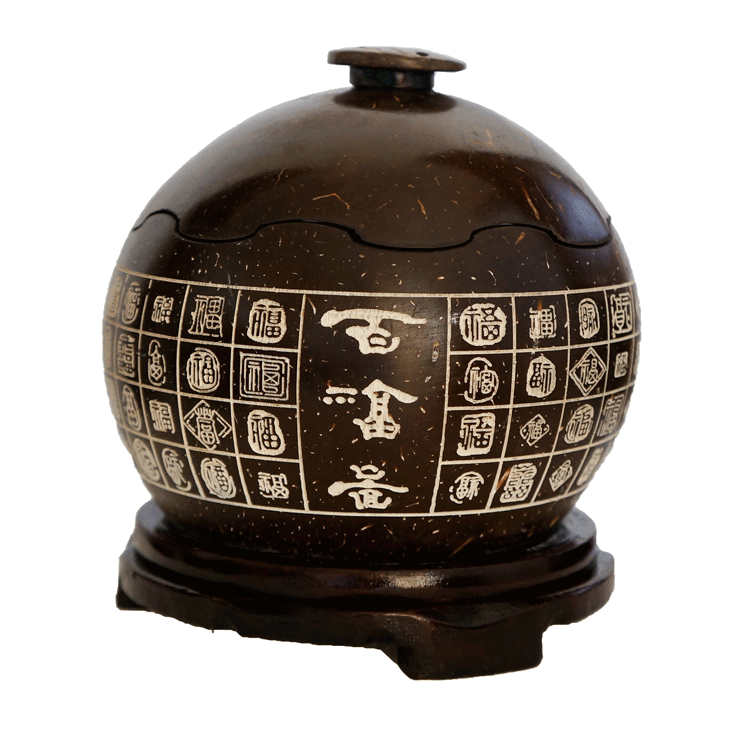 Calligraphy and painting decoration Coconut carving Bedford map base Coconut shell Tea pot Hainan characteristic style giftin the Home accessories , Creative Jewelry , Coconut shell category - from Buy2taobao.com to provide professional Taobao agent buy service