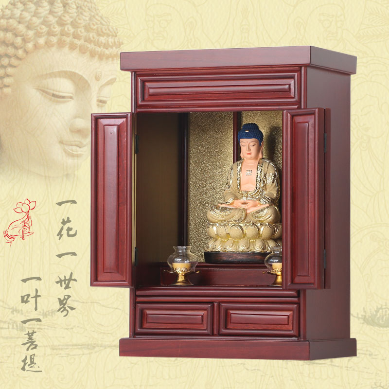 實木佛龛神櫃帶門財神觀音佛櫃佛龛吊櫃供桌神台家用整裝供台在類目 住宅傢俱, 櫃類, 佛櫃/佛龕中 - 來自Buy2taobao.com提供專業的淘寶代購服務