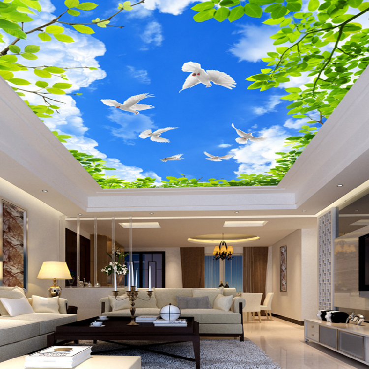 3d立体蓝天白云天花板壁画餐厅天空吊顶壁纸墙布客厅卧室屋顶墙纸|ruв категории награду материалов, обои, Настроить фрески - от Buy2taobao.com для оказания профессиональной услуги покупки агента Taobao