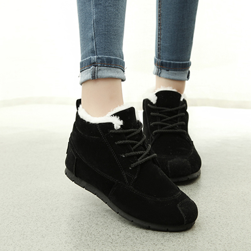 2014 Winter Korean version of casual spell color waterproof thick warm snow boots flat heel women's shoes boots women boots