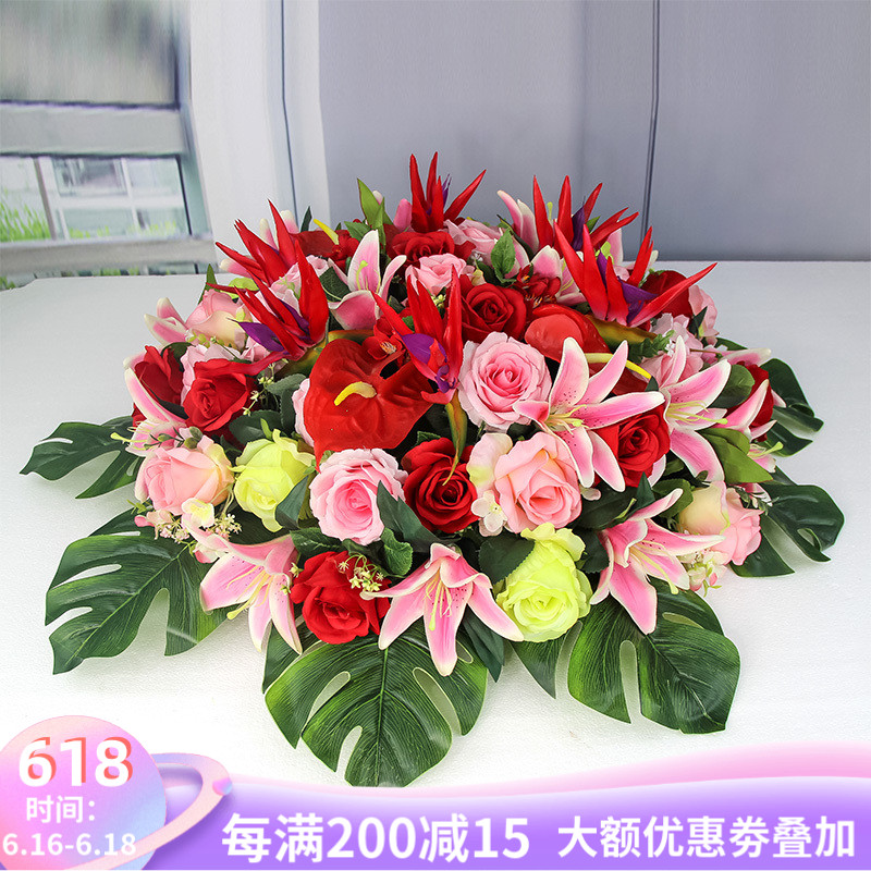 酒店餐厅圆桌仿真花转盘摆台花假花茶几装饰品饭店餐桌花艺摆设|msdalam kategori Aksesori rumah, pasu/bunga/bunga tiruan/perhiasan imitasi, bunga tiruan/bunga tiruan - dari Buy2taobao.com untuk memberikan perkhidmatan ejen Taobao profesional membeli