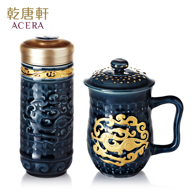 乾唐轩 势在必得鎏金套装礼盒 高杯+随身杯礼品套装茶杯陶瓷杯|ruв категории посуда, кубок/кубок/чайник, Кубок костюм/пар на кубок - от Buy2taobao.com для оказания профессиональной услуги покупки агента Taobao