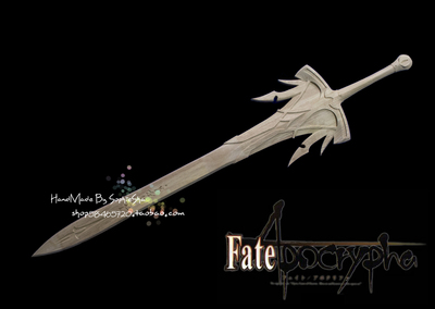 【阿洛】cos道具 fate/apocrypha 莫德雷德 武器 clarent 木剑胚