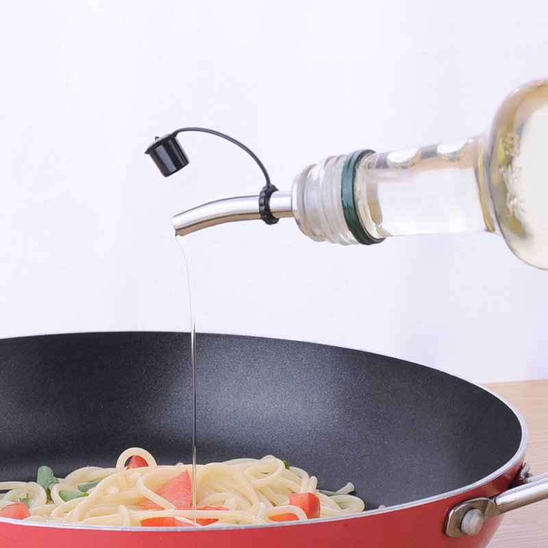 Stainless steel Nozzle kitchen With cover Oil bottle stopper Soy sauce Condiment bottles Oil pot Stopper Pourer 4 installedin the Tableware , Flagon/Wineglass/Wine , Wine stopper category - from Buy2taobao.com to provide professional Taobao agent buy service