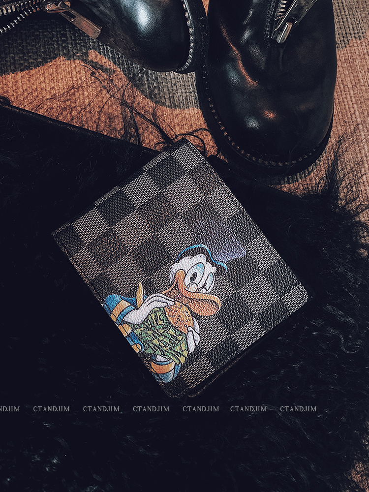 CTANDJIM Diablo Hand drawn Donald Duck lattice walletin the Leather/Lady bags/Men's bag, Wallet category - from Buy2taobao.com to provide professional Taobao agent buy service