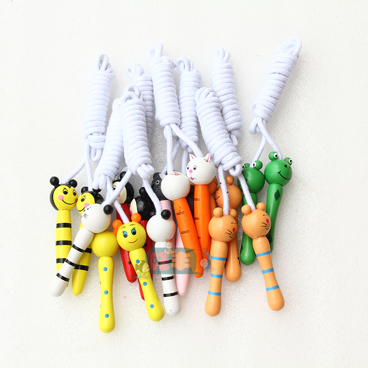 kindergarten children Bodybuilding Cartoon skipping rope wooden woodiness lovely skipping rope Cartoon wooden skipping ropein the Toy/Childs/Puzzle/Building block/Model , Outdoor sports/Leisure/Traditional toys , Rope skipping category - from Buy2taobao.com to provide professional Taobao agent buy service