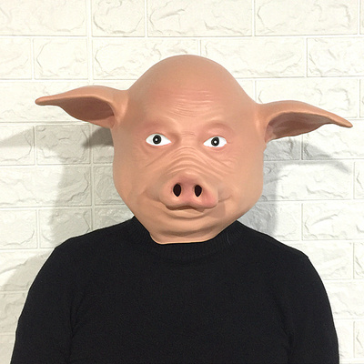 猪头面具动物头套包邮 可爱卡通猪八戒表演头饰 化妆舞会恶搞道具