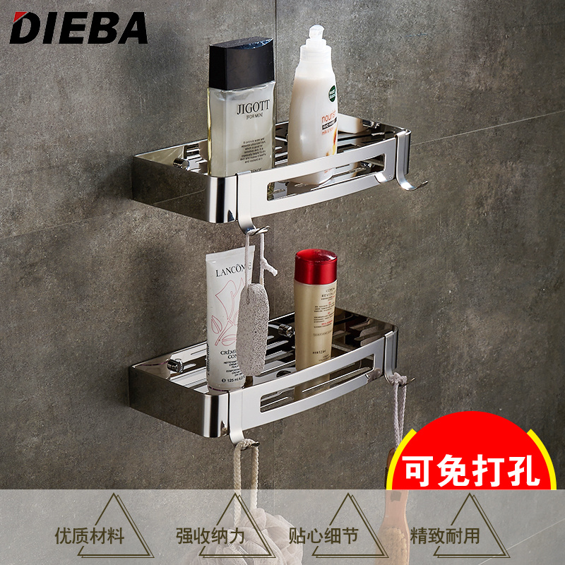 DIEBA 304 Stainless steel Wall hanging Storage rack Punch holes double-deck three layers Shelf Shower Room trianglein the Decoration main material , Toiletries , Bathroom Hardware/Pendant , Towel rack/Towel rack category - from Buy2taobao.com to provide professional Taobao agent buy service