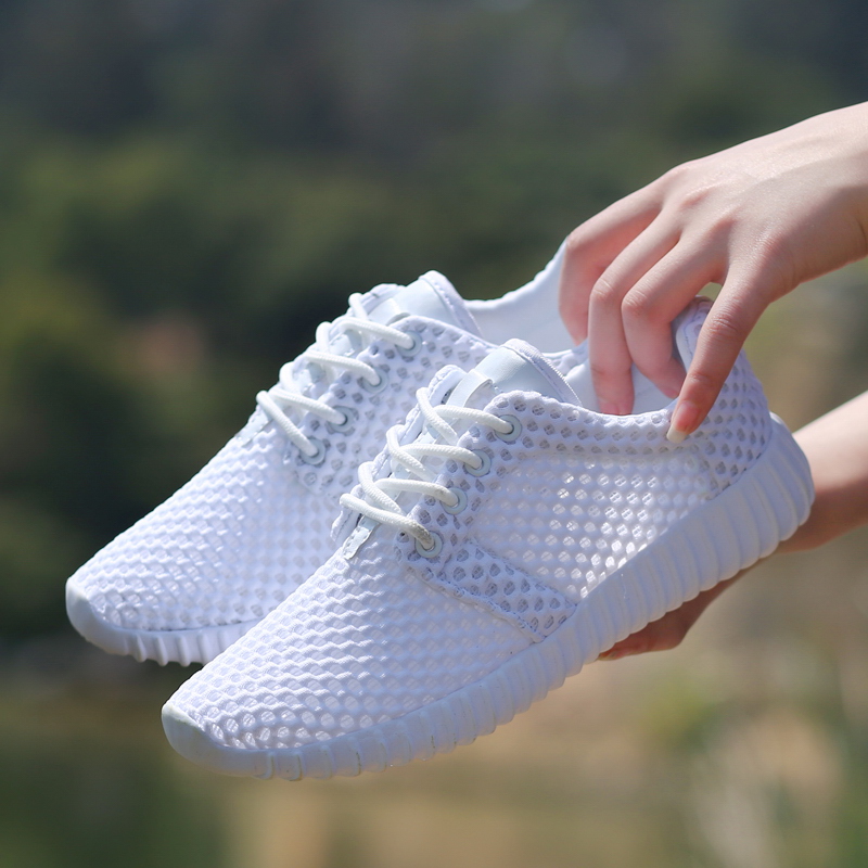 Summer white shoes 2019 new pattern Flat bottom Large size shoes 41 Korean Edition 43 Versatile 42 Large Hollow Mesh shoes ventilationin the Women's Shoes, Boots category - from Buy2taobao.com to provide professional Taobao agent buy service