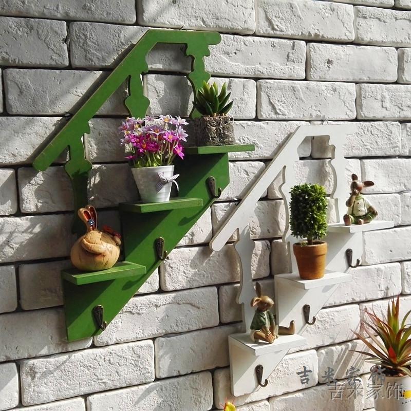 originality stairs Flower trellis Home garden style Trapezoid Miscellaneous shelves Succulent plants Display rack Wall decoration key Hooksin the Home accessories , Mural category - from Buy2taobao.com to provide professional Taobao agent buy service