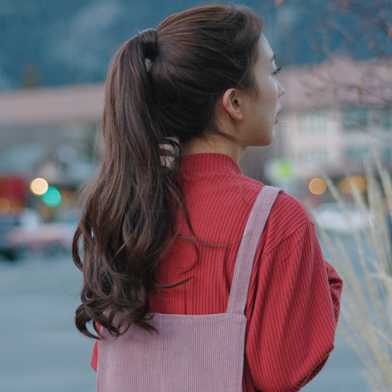 pink times quality goods Bundled 50cm Velcro lifelike Ponytail Wig Braids natural Long curly hairin the Hair Care/Wig , Wig , Mawei category - from Buy2taobao.com to provide professional Taobao agent buy service