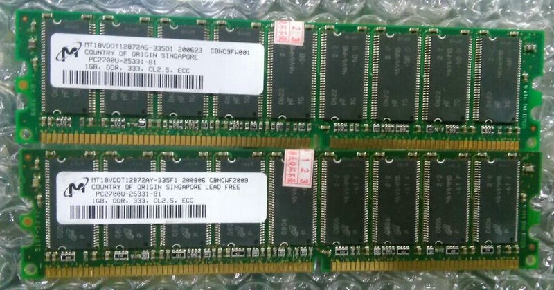 Micron MT DDR333 ECC 1G PC2700U-25331 CL2.5 Pure ECC Memoryin the Computer Hardware/Monitor/Computer Peripherals , Memory category - from Buy2taobao.com to provide professional Taobao agent buy service