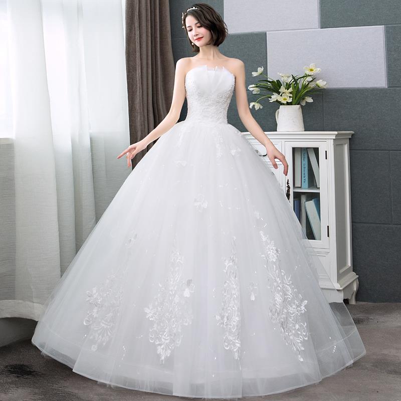 婚紗2019新款齊地蕾絲公主夢幻白色新娘抹胸花朵齊地輕簡約在類目 女裝/女士精品, 婚紗/旗袍/禮服, 婚紗中 - 來自Buy2taobao.com提供專業的淘寶代購服務
