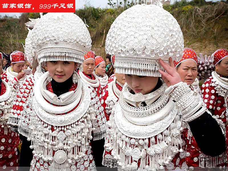 Guizhou Southeast Hmong Dongs Silver ornament Pure handwork make 999 One thousand fine silver live broadcast selectedin the Arts and crafts , Minority handicrafts , Miao characteristics , Miao silver category - from Buy2taobao.com to provide professional Taobao agent buy service