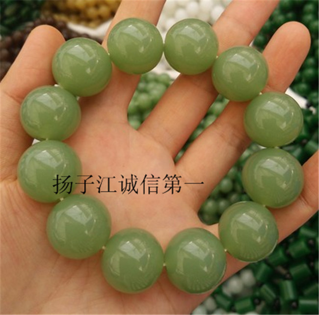 Oily aventurine 18mm Bead bracelet Carved grain Bead bracelet Hand string Men'sin the Jewelry/Diamond/Jade/Gold , Other natural jade , Aventurine(New) , Bracelets category - from Buy2taobao.com to provide professional Taobao agent buy service