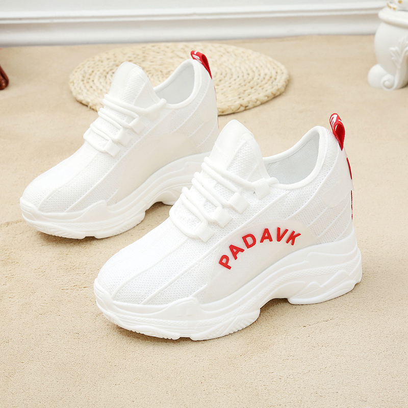 Spring white gym shoes Korean Edition ulzzang Harajuku knitting comfortable Diddy Versatile The increase in ins Exceedin the Women's Shoes, Low shoes category - from Buy2taobao.com to provide professional Taobao agent buy service