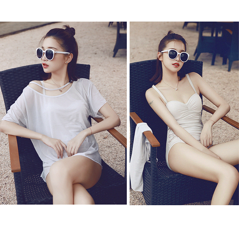 Swimsuit Conjoined the republic of korea ins Show thin Cover the belly Small chest conservative Gather triangle Swimming suit Sunscreen Short sleevedin the Sports/Yoga/Fitness/Fans supplies , Swim , Piece swimsuit category - from Buy2taobao.com to provide professional Taobao agent buy service