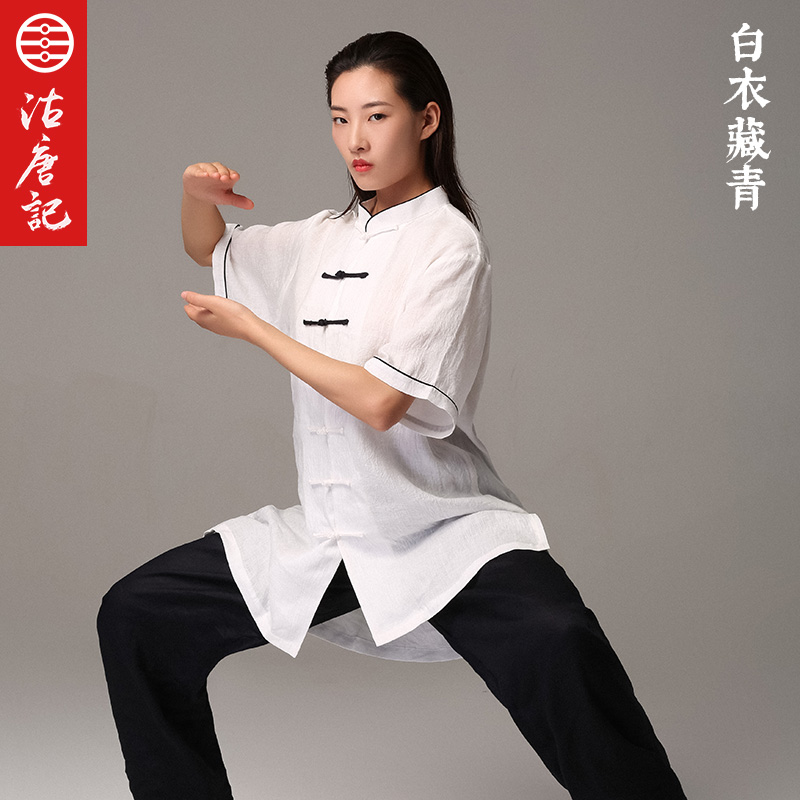 夏上新-雨露麻亚麻短袖太极服女 春夏男棉麻太极拳练功服舞台表演在类目 运动/瑜伽/健身/球迷用品, 跆拳道/武术/搏击, 太极, 太极服中 - 来自Buy2taobao.com提供专业的淘宝代购服务