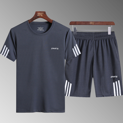 运动套装男夏季篮球宽松足球跑步夜跑训练服速干装备大码健身衣服