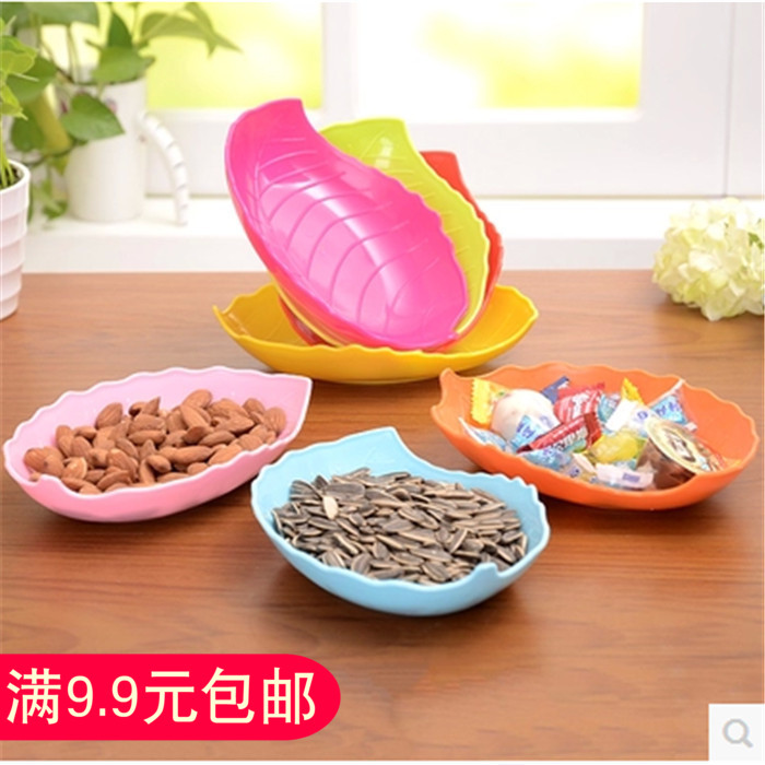 9.9 originality Fruit plate Leaf-shaped Plastic fruit plate Candy dish Dry Fruits plate melon seed snacks platein the Tableware , Tableware , Fruit bowl/Fruit plate/Hamper category - from Buy2taobao.com to provide professional Taobao agent buy service