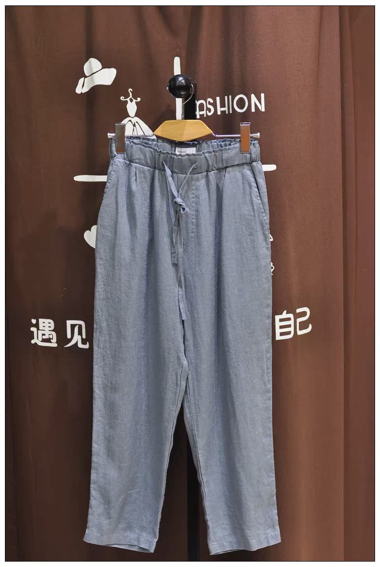 19 Summer style BUDUDU Super comfortable Easy Light and thin Show thin Versatile Straight Linen pants female 119in the Women's clothing/Boutique , Pants , Casual pants category - from Buy2taobao.com to provide professional Taobao agent buy service