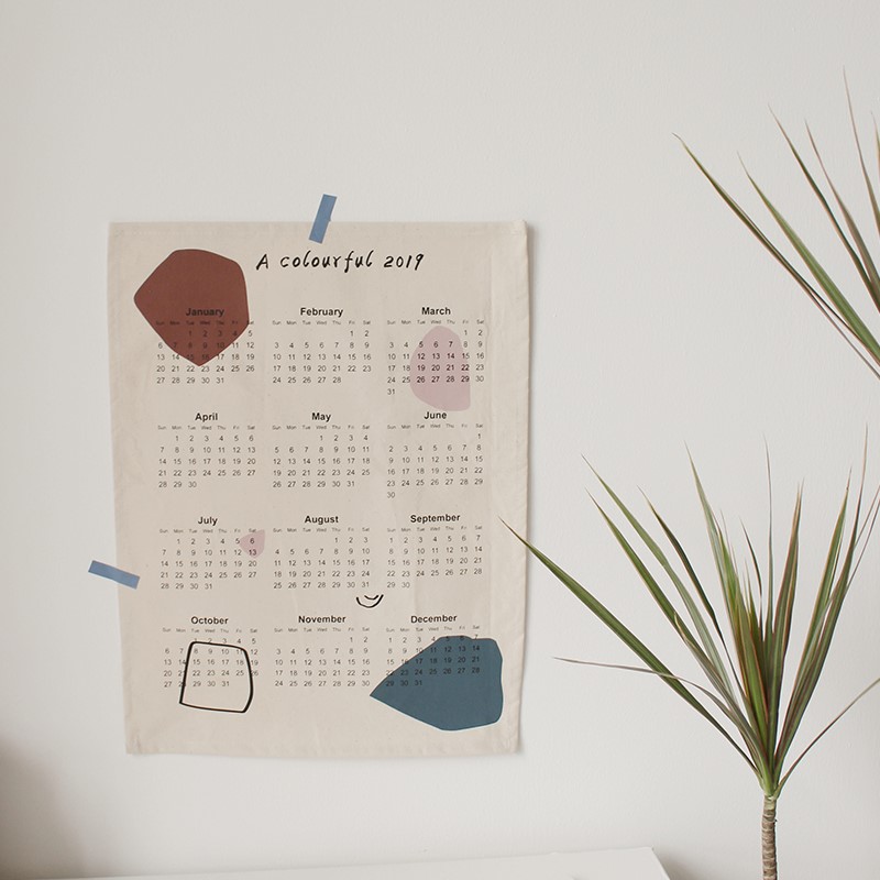 Simplicity 2019 calendar decorate Cloth Northern Europe wall calendar metope calendar Valance originality gift Moonlightin the Home accessories , Creative Jewelry , Witch Fabric category - from Buy2taobao.com to provide professional Taobao agent buy service