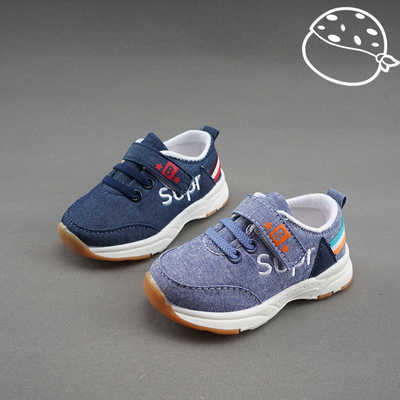 巴托童鞋 2019春秋实体新品男女童防滑软底机能透气棉布单鞋L2668