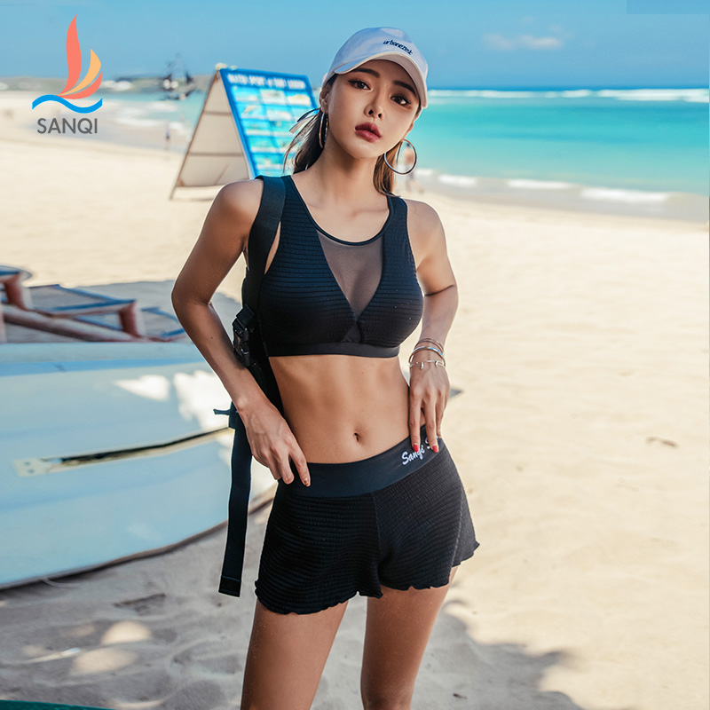 Three odd 2019 New products Quick drying ventilation Swimsuit Fission Boxer sexy perspective Jacobs Sandy beach motion Swimwearin the Sports/Yoga/Fitness/Fans supplies , Swim , Split swimsuit category - from Buy2taobao.com to provide professional Taobao agent buy service