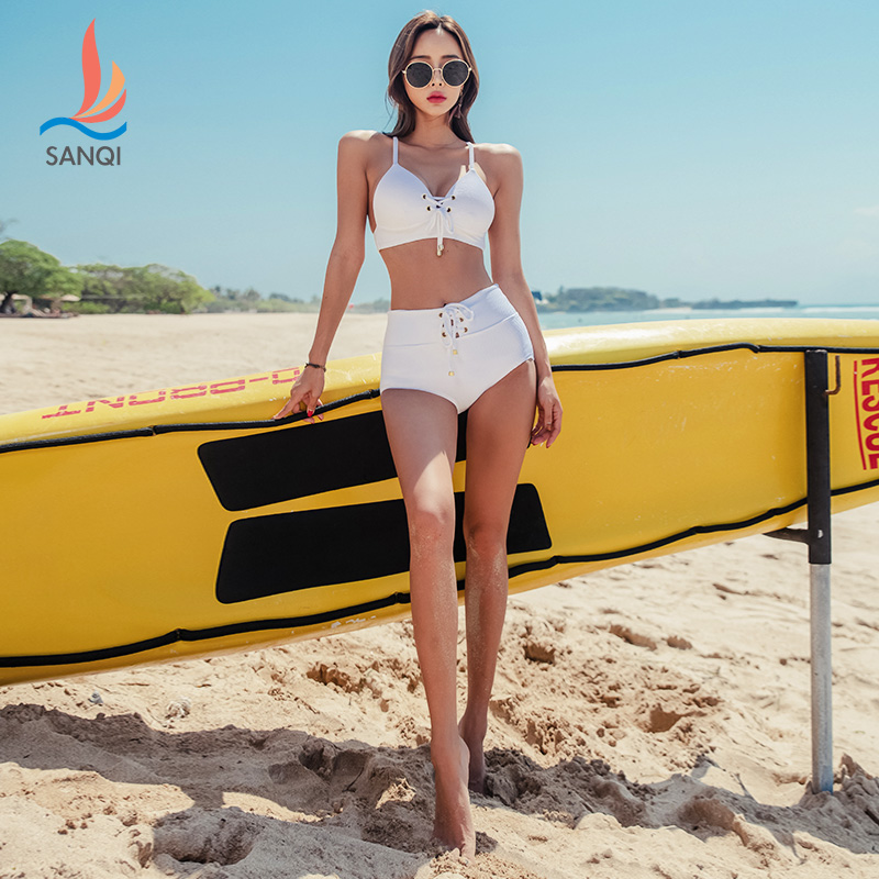 Three odd 19085 Swimsuit Fission triangle hot spring sexy white Like a breath of fresh air Show thin student motion Swimwearin the Sports/Yoga/Fitness/Fans supplies , Swim , Split swimsuit category - from Buy2taobao.com to provide professional Taobao agent buy service