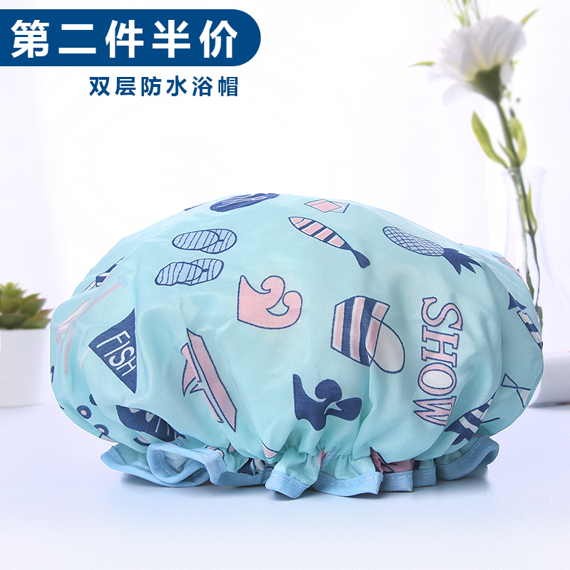 双层防水浴帽成人女款淋浴帽洗澡沐浴帽可爱头套厨房女士防油烟帽在类目 家庭/个人清洁工具, 个人洗护清洁用具, 浴帽中 - 来自Buy2taobao.com提供专业的淘宝代购服务