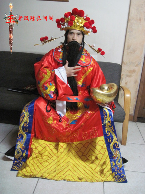 迎春新年福星公财神服古装财神爷表演戏服古装精美财神服在类目 男装, 民族服装中 - 来自Buy2taobao.com提供专业的淘宝代购服务