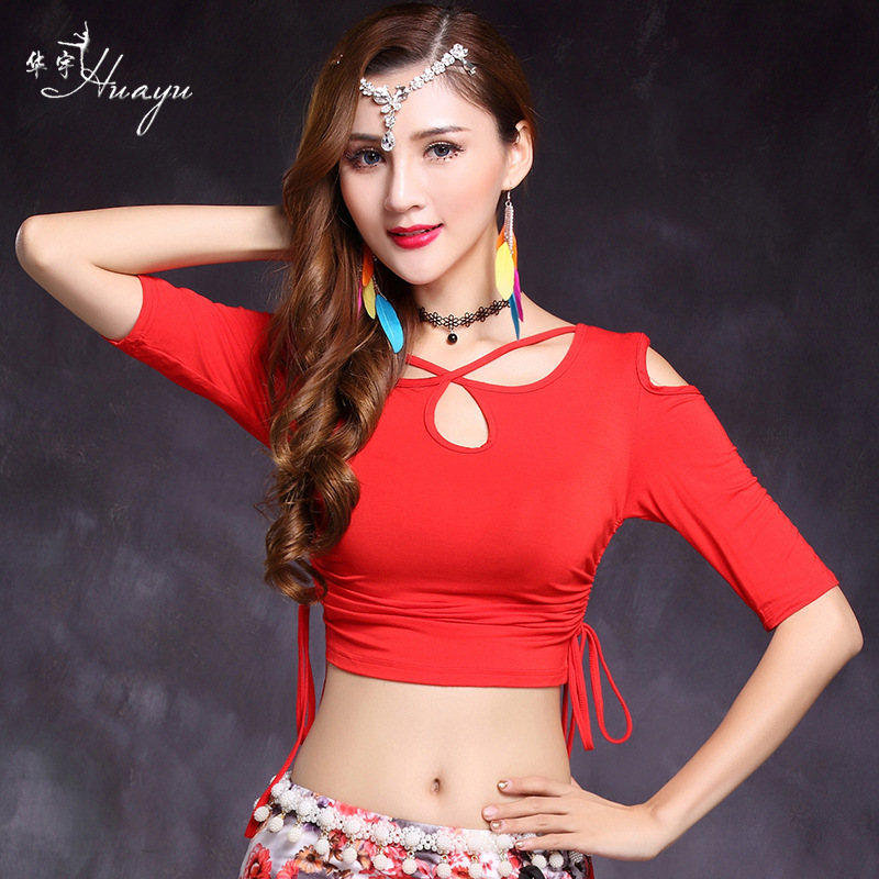 肚皮舞服装女练功服上装2019新款春夏性感莫代尔性感露肩抽绳上衣在类目 运动/瑜伽/健身/球迷用品, 舞蹈/健美操/体操, 肚皮舞, 肚皮舞上装中 - 来自Buy2taobao.com提供专业的淘宝代购服务