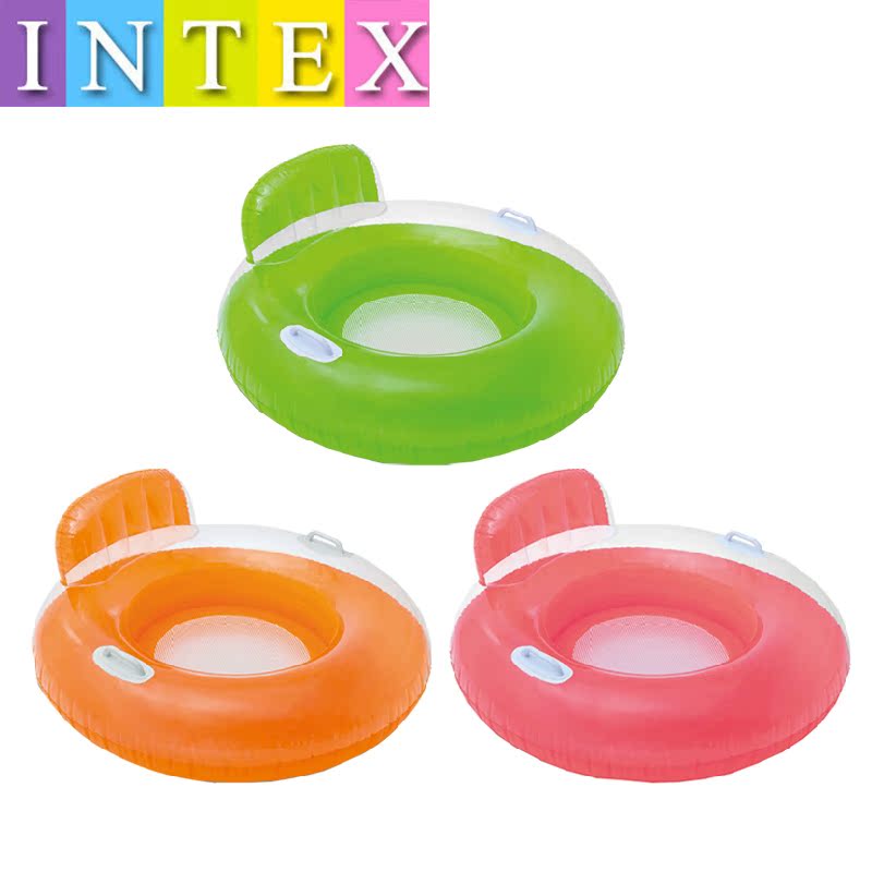 正品INTEX糖果色游泳浮排靠背拉手泳圈单人浮床躺椅水上沙发加厚在类目 运动/瑜伽/健身/球迷用品, 游泳, 游泳装备, 充气沙发中 - 来自Buy2taobao.com提供专业的淘宝代购服务