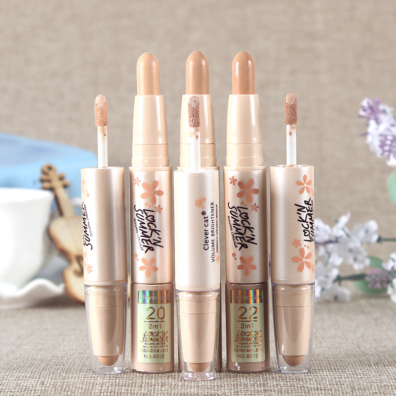 Clever one cat Double head Yingrun Concealer Concealer Concealer Hide dark circles India Freckle 8332in the Makeup/Perfume/Beauty tools , Liquid Foundation/Cream category - from Buy2taobao.com to provide professional Taobao agent buy service