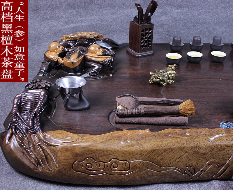 Large Ebony tea tray solid wood Chahai Ebony Tea Service Rosewood Kungfu Online tea set Root Saucer business affairs giftin the Tableware , Tea set , Tea tray category - from Buy2taobao.com to provide professional Taobao agent buy service