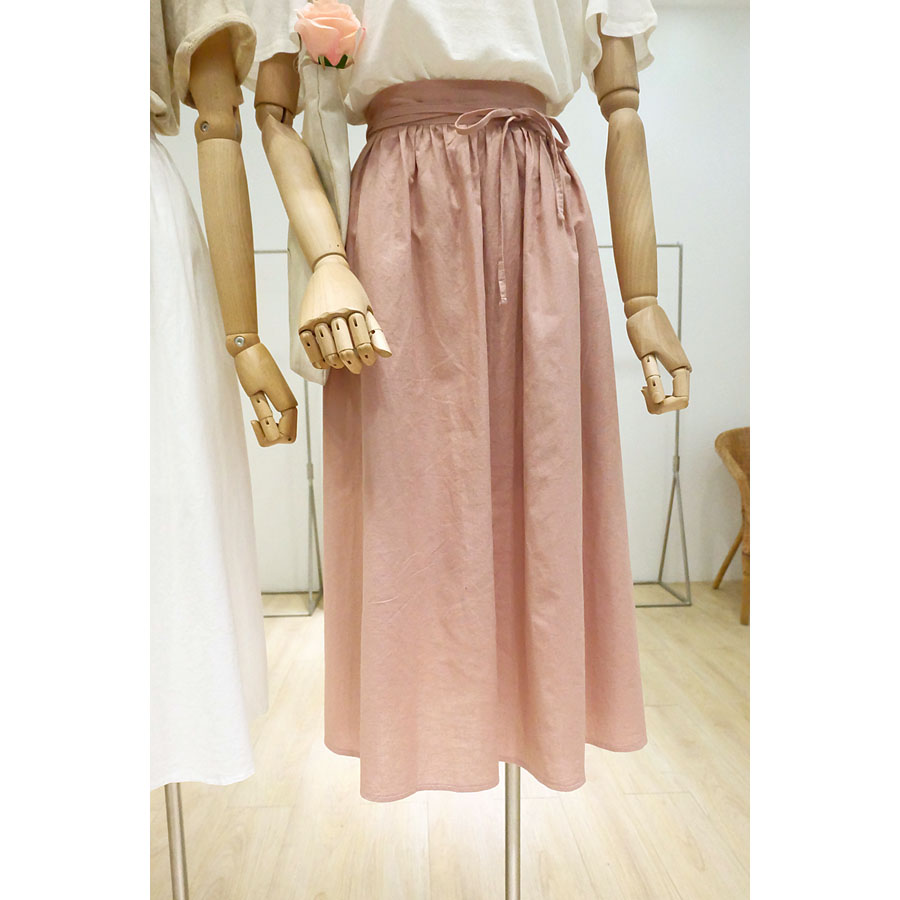 fresh Cotton and hemp skirt 2019 summer Mid length version Solid Frenum A word skirt Famous literature leisure time skirtin the Women's clothing/Boutique , Skirts category - from Buy2taobao.com to provide professional Taobao agent buy service